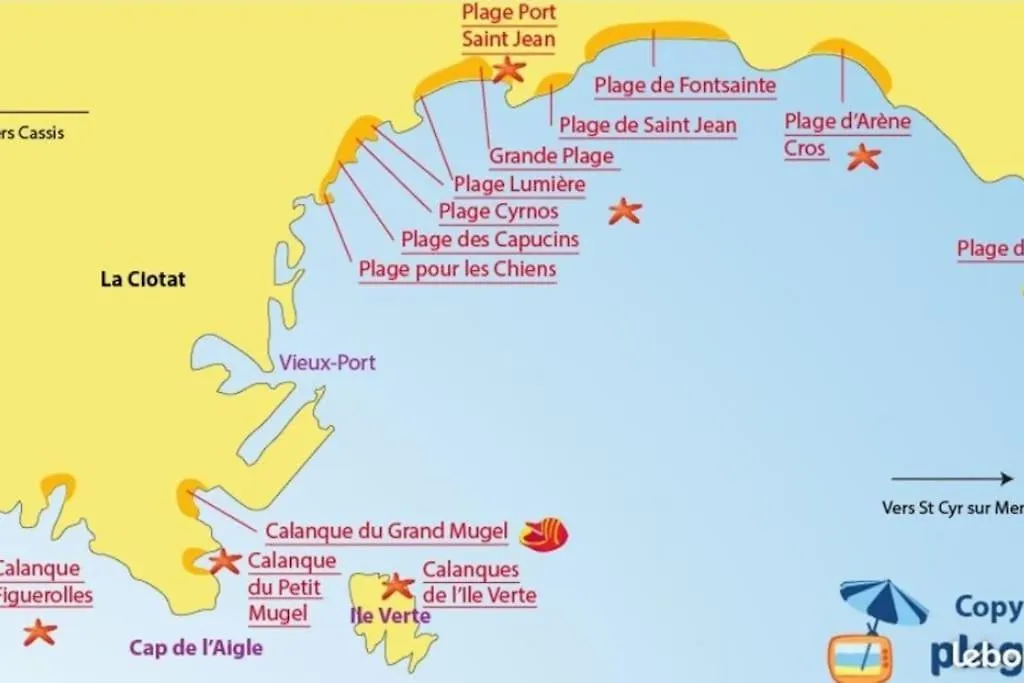 Joli Studio Cosy De 31 M2 Bord De Mer Acces Pmr 4Personnes La Ciotat Francja